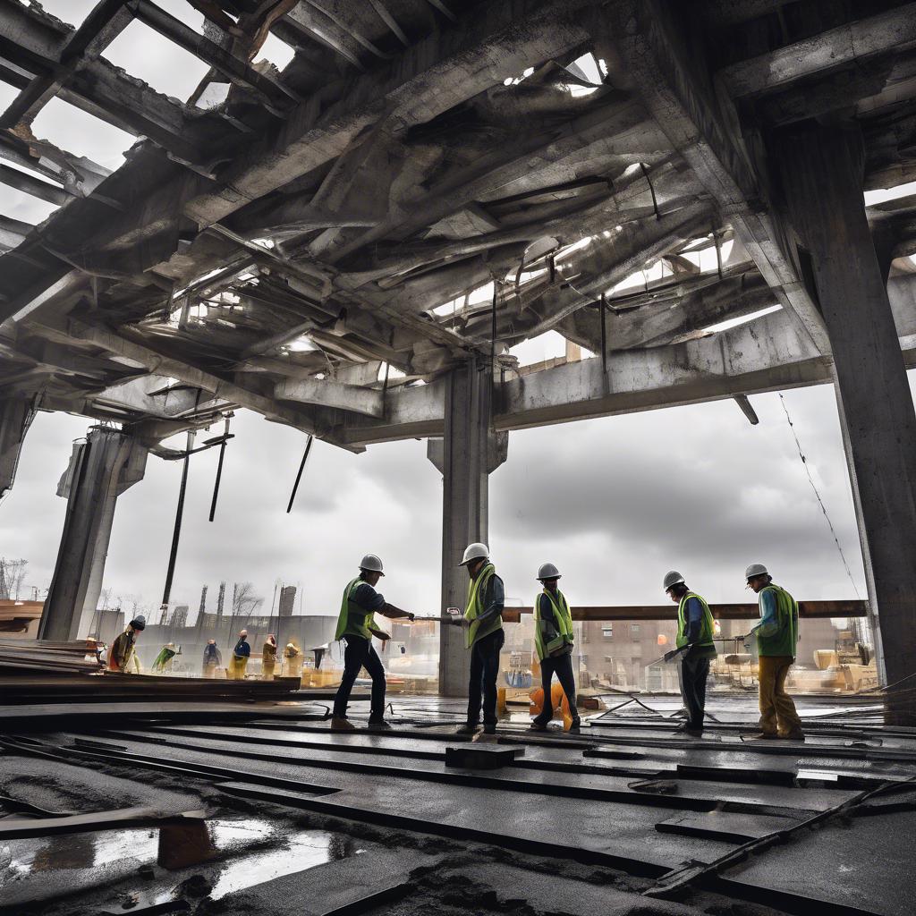 Engineers at work site